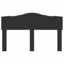 Kopfteil mit Kopfteil Schwarz Eichen-Optik 140 cm Holzwerkstoff