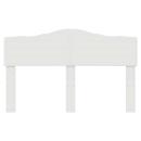 Kopfteil mit Kopfteil Glänzend Weiß 140 cm Holzwerkstoff