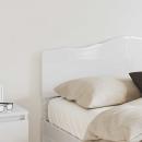 Kopfteil mit Kopfteil Glänzend Weiß 135 cm Holzwerkstoff