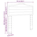 Kopfteil mit Kopfteil Altholz 90 cm Holzwerkstoff