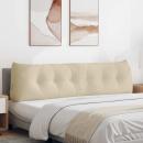 ARDEBO.de - Rücken Kissen Creme 180 x 24 x 50 cm Stoff