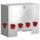 Hühnerfütterer 2 pcs Silber 60,5 x 29 x 51 cm Verzinkter Stahl