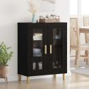 ARDEBO.de - Sideboard Schwarz Eichen-Optik 69,5 x 34 x 90 cm Holzwerkstoff