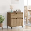 ARDEBO.de - Sideboard Artisan-Eiche 60 x 35 x 70 cm Verbundholz und Eisen
