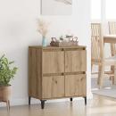 ARDEBO.de - Sideboard Artisan-Eiche 60 x 35 x 70 cm Verbundholz und Eisen
