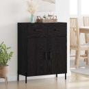 ARDEBO.de - Sideboard Schwarz Eichen-Optik 69,5 x 34 x 90 cm Holzwerkstoff