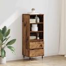 ARDEBO.de - Highboard mit Schubladen Altholz 40 x 36 x 110 cm Holzwerkstoff