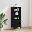 ARDEBO.de - Highboard Schwarz Eichen-Optik 40 x 36 x 110 cm Holzwerkstoff