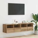 ARDEBO.de - TV-Wandregale 2 pcs Artisan-Eiche 60 x 30 x 30 cm Holzwerkstoff