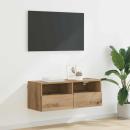 ARDEBO.de - TV-Wandregal Artisan-Eiche 80 x 30 x 30 cm Holzwerkstoff