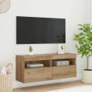 ARDEBO.de - TV-Wandregal Artisan-Eiche 100 x 30 x 40 cm Holzwerkstoff