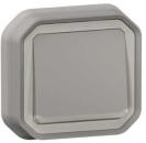 ARDEBO.de Legrand Plexo New Feuchtraum-Unterputz Taster beleuchtet 10A, Steckklemmen (SL), IP55, grau (069832L)