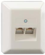 ARDEBO.de Rutenbeck (13011112) UAE 8/8(8/8) LSA Ap rw 2-fach UAE-Steckdose, Aufputz, reinweiß, mit LSA-Kontakten