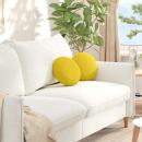 ARDEBO.de - Sitzkissen 2 pcs Helles Gelb Ø30 x 13 cm Stoff