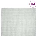 ARDEBO.de - Kunstfell Kaninchenfell Decke 4 pcs Grau 220 x 240 cm Polyester
