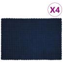 ARDEBO.de - Kunstfell Kaninchenfell Decke 4 pcs Marineblau 150 x 220 cm