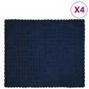 ARDEBO.de - Kunstfell Kaninchenfell Decke 4 pcs Marineblau 240 x 270 cm