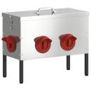 Hühnerfütterer Silber 41,5 x 20,5 x 33 cm Verzinkter Stahl