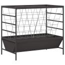 Viehfutterspender Schwarz 100 x 60 x 90 cm Kaltgewalzter Stahl