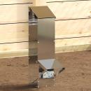 Hühnerfütterer Silber 13 x 12 x 51 cm Verzinkter Stahl