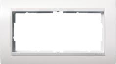 ARDEBO.de Abdeckrahmen, ohne Mittelsteg, bruchsicher 2fach für reinweiße Zentraleinsätze Gira 1002327