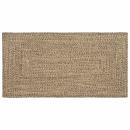 ARDEBO.de - Teppich Geflecht Natur und Schwarz 100 x 200 cm Jute