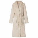 ARDEBO.de - Bademantel ohne Kapuze Beige xxxl Flanell
