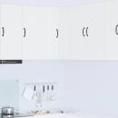 ARDEBO.de - Küchenwandschrank mit Regal Weiß 57 x 57 x 80 cm Holzwerkstoff