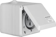 ARDEBO.de Berker 578401 CEE Steckdose, 3-polig, Aufputz, 32A, mit Klappdeckel, Verbindungssysteme, lichtgrau