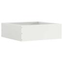 ARDEBO.de - Raseneinfassung Weiß 40 x 40 x 13 cm Stahl