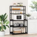 ARDEBO.de - Küchenregal Schwarz Eichen-Optik 100 x 40 x 168 cm