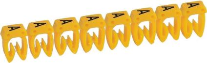 ARDEBO.de Legrand 038330 CAB 3 Kabelkennzeichnung 1,5-2,5 mm², Heftform A, schwarz auf gelb