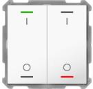 ARDEBO.de MDT BE-TAL63T2.B1 Taster Light 63 2-fach, Ausführung I/O Symbol, mit Temperatursensor, studioweiß glänzend