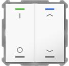 ARDEBO.de MDT BE-TAL6302.D1 Taster Light 63 2-fach, Ausführung I/O und AUF/AB Symbol, studioweiß glänzend