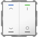 ARDEBO.de MDT BE-TAL6302.C1 Taster Light 63 2-fach, Ausführung AUF/AB und I/O Symbol, studioweiß glänzend