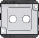 ARDEBO.de Merten 294660 Zentralplatte für Antennensteckdosen, Serie Panzer, mattsilber