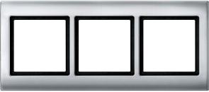 ARDEBO.de Merten 400360 Rahmen, Aquadesign, 3fach, IP44, aluminium