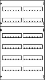 ARDEBO.de Striebel & John 1V2KA /37624 Verteilerfeld BH2, 1-Feld, 72PLE (2CPX037624R9999), 900x250x120 mm