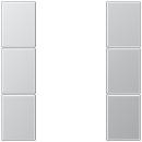 ARDEBO.de Tastensatz 3fach, komplett, aluminium, LS 990 & LS design, Jung AL2503TSA