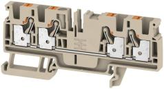 ARDEBO.de Weidmüller A4C 4 Durchgangs-Reihenklemme, PUSH IN, 4 mm², 800 V, 32 A, dunkelbeige
