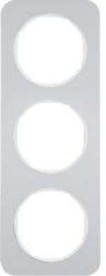 ARDEBO.de Berker 10132174 Rahmen, 3fach, R.1, Alu/polarweiß