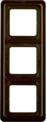 ARDEBO.de Berker 133001 Rahmen 3fach mit Dichtung, wg Up IP44, braun glänzend