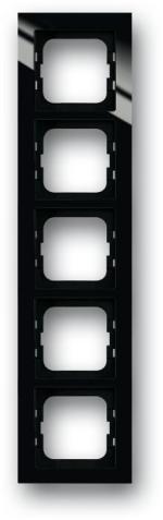 ARDEBO.de Busch-Jaeger 1725-281 Abdeckrahmen, Axcent, 5-fach Rahmen, schwarz (2CKA001754A4413)