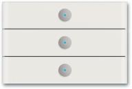 ARDEBO.de Busch Jaeger 6342-811-101 Bedienelement 3-fach Busch- priOn®, KNX System, Weißglas (2CKA006310A0171)