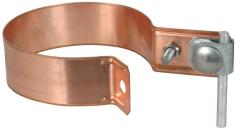 ARDEBO.de Dehn ZMRRS 100 KB 6.10 CU STTZN Regenrohrschelle, Ø 100mm, Klemmbereich 6-10mm, Cu-St/tZn Ausf. Zweimetall m. Klemmbock (420207)