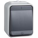 ARDEBO.de Elso 441209 Ausschalter 2-polig 10A, AquaTop Steckklemme, licht/basaltgrau