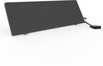 ARDEBO.de Etherma LAVA-DESK-SUB-90-B Arbeitsplatzheizung unter Schreibtisch, 60x20cm, 90W, Timer, 230V, schwarz (46379)