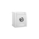 ARDEBO.de HHG 90591141-DE Steckdose abschließbar FR-AP, Pacific, Weiß