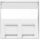 ARDEBO.de Jung A 569-30 BF PL WW Abdeckung mit Schriftfeld 9x51mm, Thermoplast hochglänzend, alpinweiß