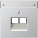 ARDEBO.de Jung AL2969-2NAUA Abdeckung mit Schriftfeld 12 x 55 mm, aluminium, LS 990